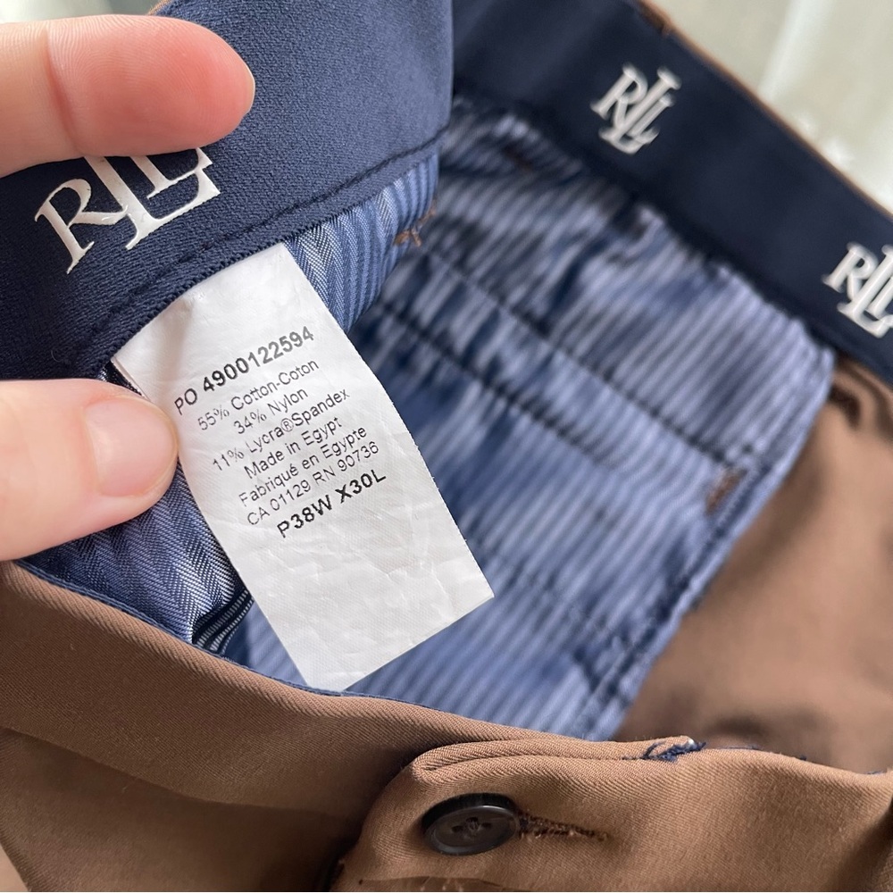 Ralph Lauren Black Label Men's 38/30 Brown Performance Casual Stretch Golf Pants - Picture 4 of 8